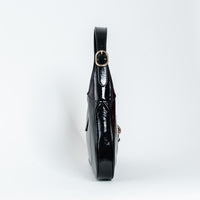 Gucci Black Patent Leather Medium Jackie 1961 Shoulder Bag