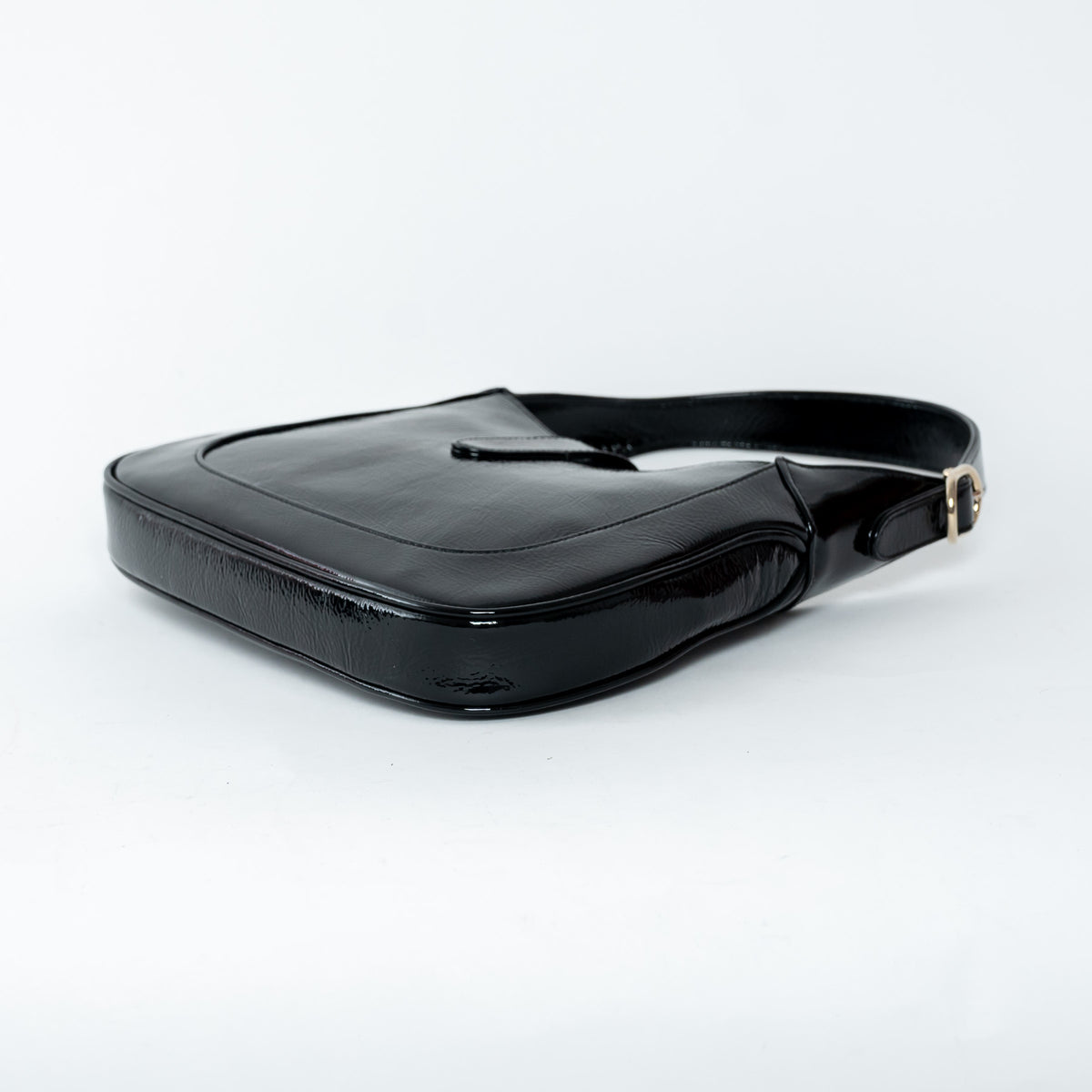 Gucci Black Patent Leather Medium Jackie 1961 Shoulder Bag