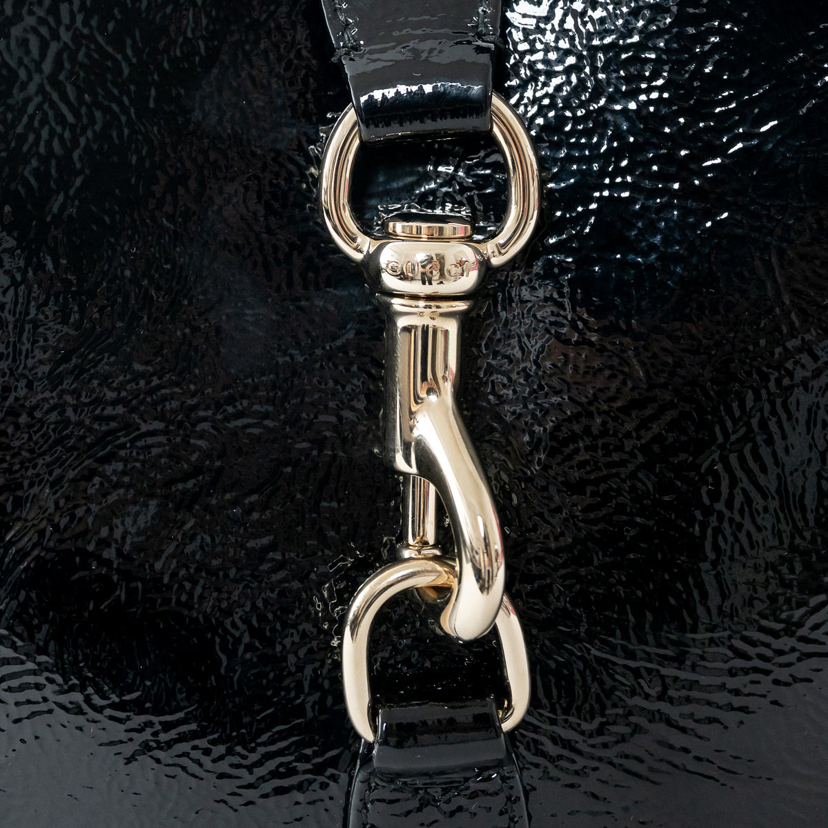 Gucci Black Patent Leather Medium Jackie 1961 Shoulder Bag