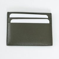 Balenciaga Khaki Green Grained Calfskin Leather Cardholder