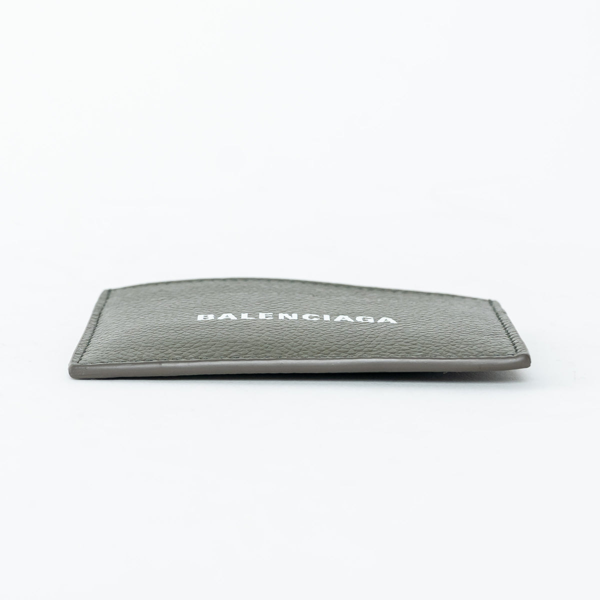 Balenciaga Khaki Green Grained Calfskin Leather Cardholder