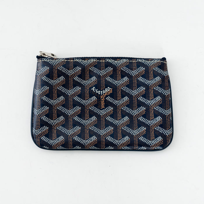 Goyard Black Goyardine Canvas Senat Mini Pouch