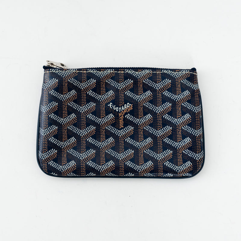 Goyard Black Goyardine Canvas Senat Mini Pouch