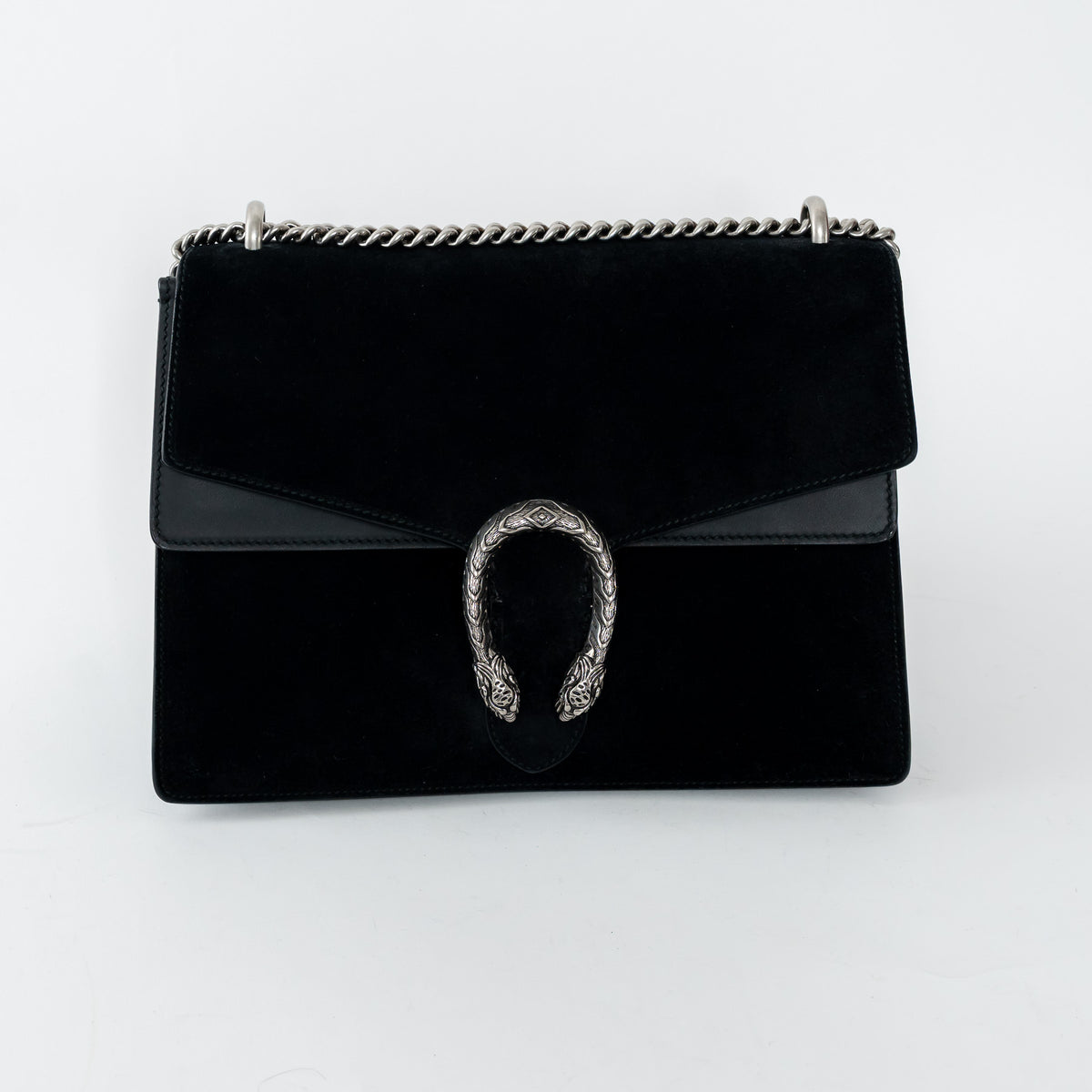 Gucci Black Suede Large Dionysus Flap Bag