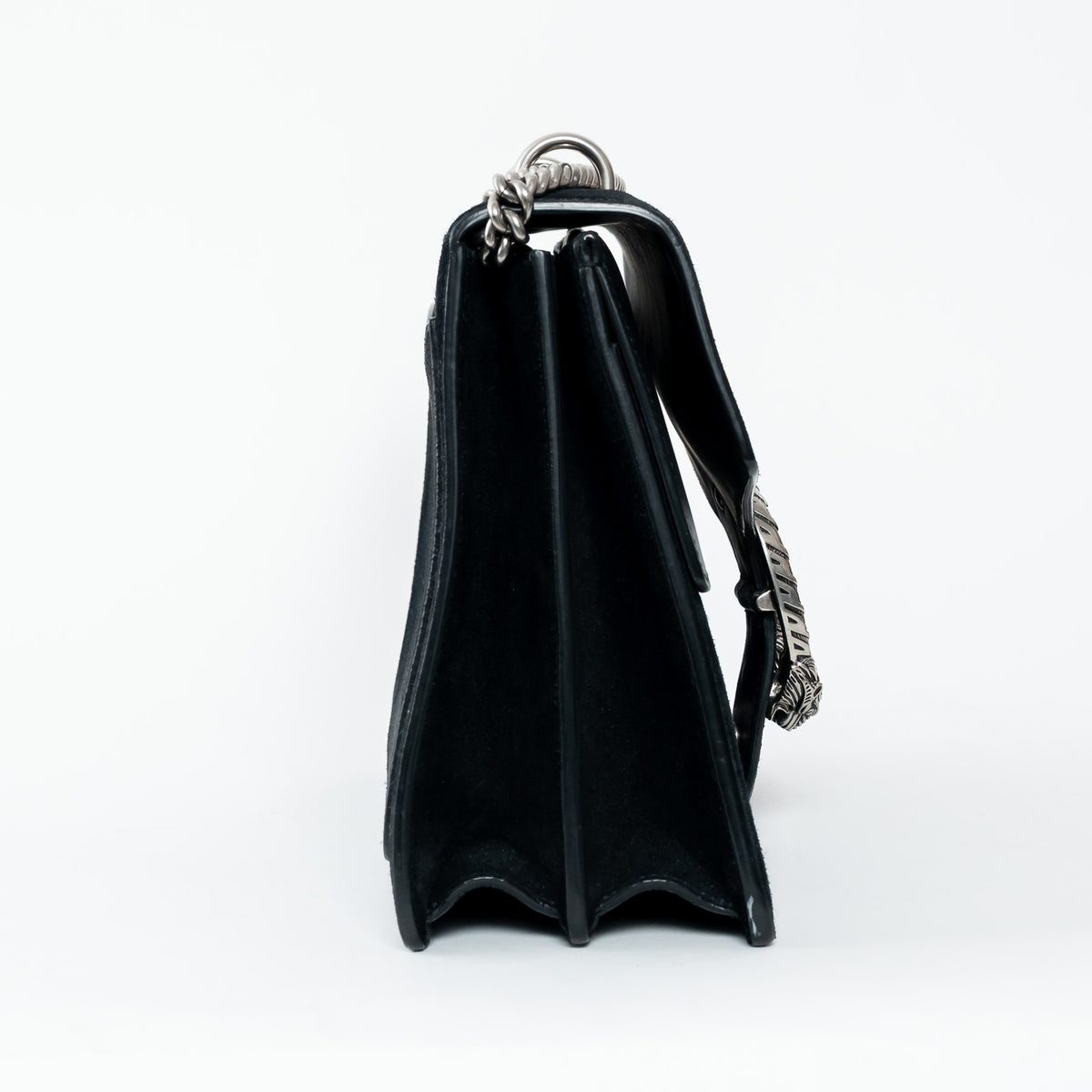 Gucci Black Suede Large Dionysus Flap Bag