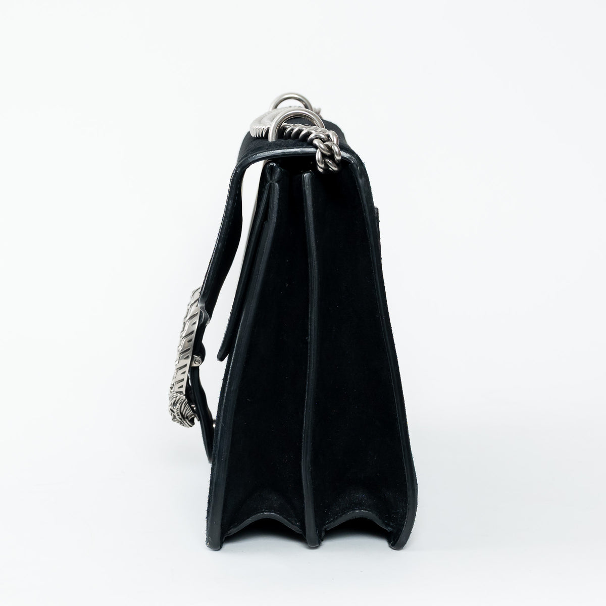 Gucci Black Suede Large Dionysus Flap Bag