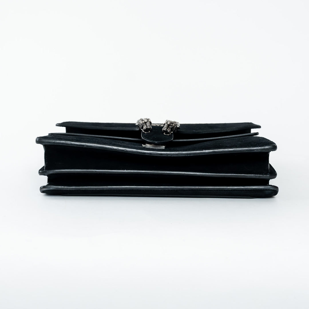 Gucci Black Suede Large Dionysus Flap Bag