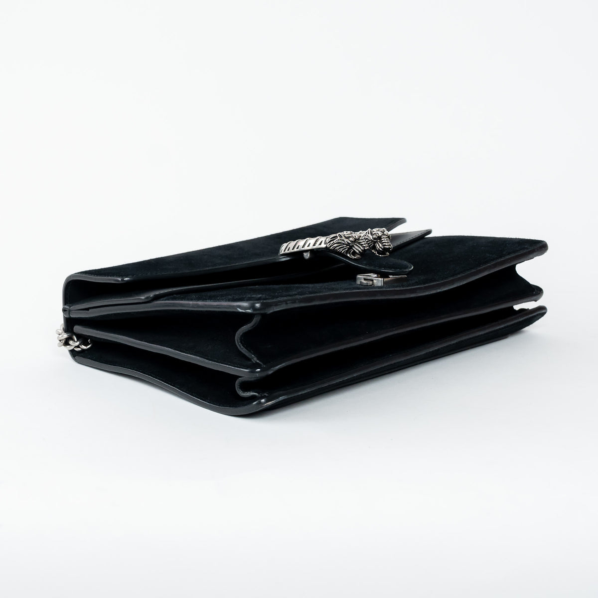 Gucci Black Suede Large Dionysus Flap Bag