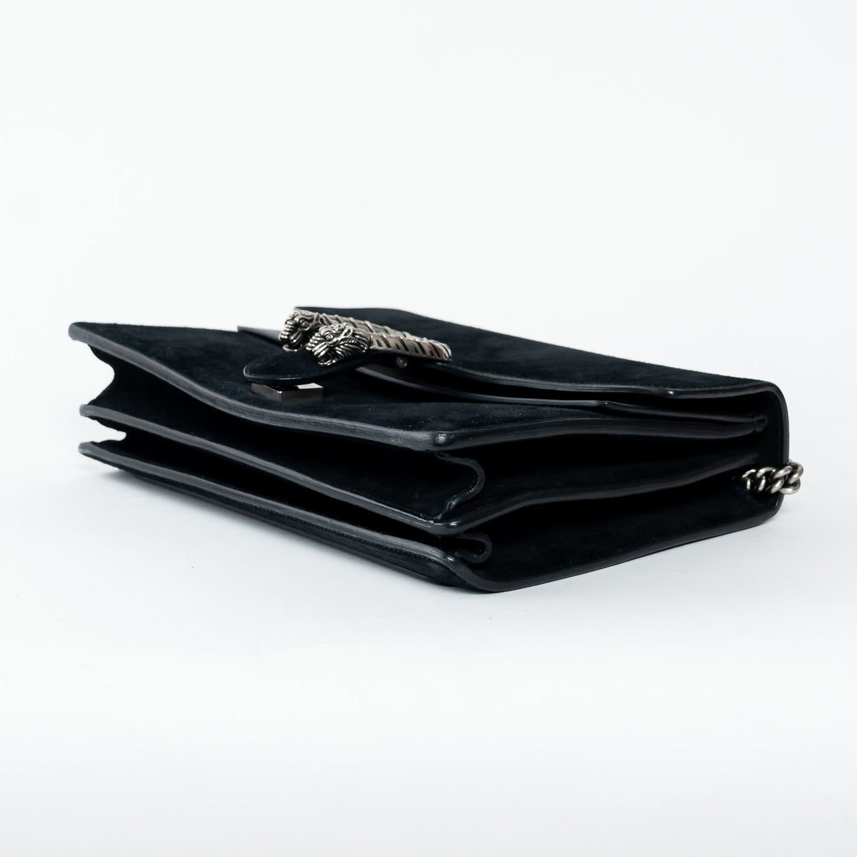 Gucci Black Suede Large Dionysus Flap Bag