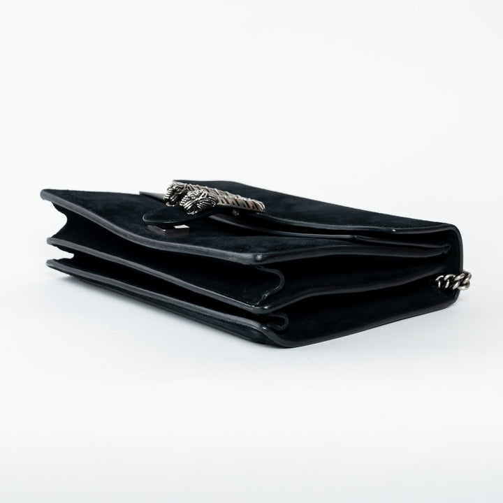 Gucci Black Suede Large Dionysus Flap Bag