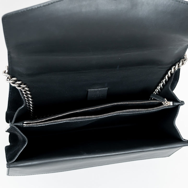 Gucci Black Suede Large Dionysus Flap Bag