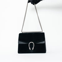 Gucci Black Suede Large Dionysus Flap Bag