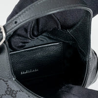 Gucci x Balenciaga Black BB Supreme Monogram Canvas The Hacker Project Jackie Mini Bag