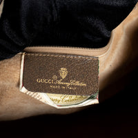 Gucci Beige GG Supreme Canvas Web Sherry Line Vintage Boston Bag