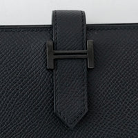 Hermes Black Epsom Leather Bearn Wallet