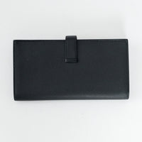 Hermes Black Epsom Leather Bearn Wallet