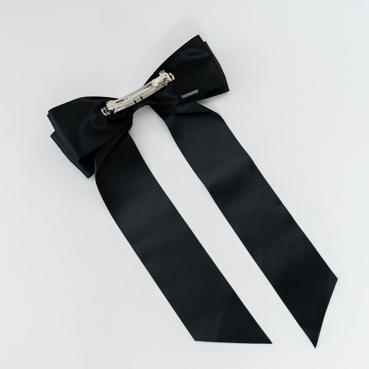 Simone Rocha Black Silk Blend Crystal Bow Hairclip