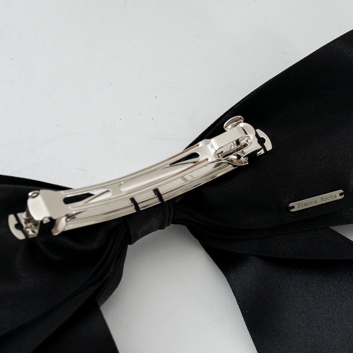 Simone Rocha Black Silk Blend Crystal Bow Hairclip