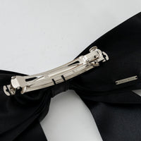 Simone Rocha Black Silk Blend Crystal Bow Hairclip