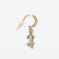 Pre-Loved Chanel™ Gold Tone Faux Pearl Embellished Logo Hook Earrings