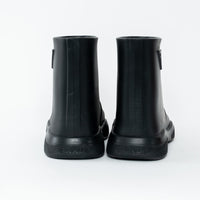 Prada Black Rubber Logo Ankle Boots Size 39