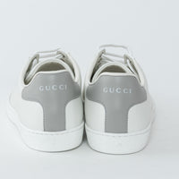 Gucci White Leather Perforated GG Low Top Sneakers Size 39.5