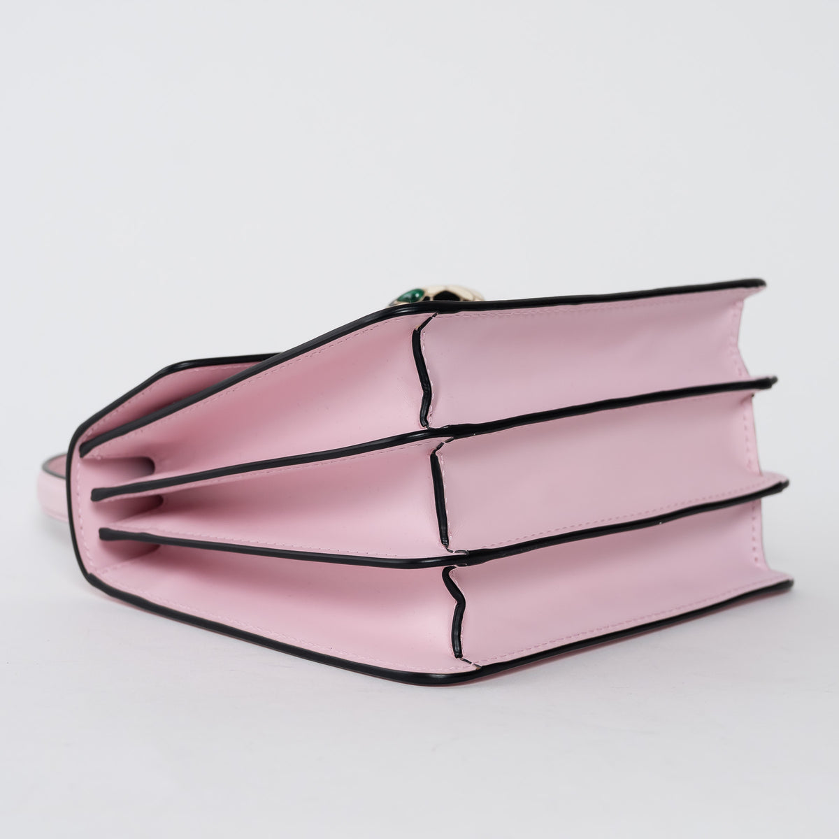 Bvlgari Blush Pink Calf Leather Small Serpenti Forever Top Handle Handbag