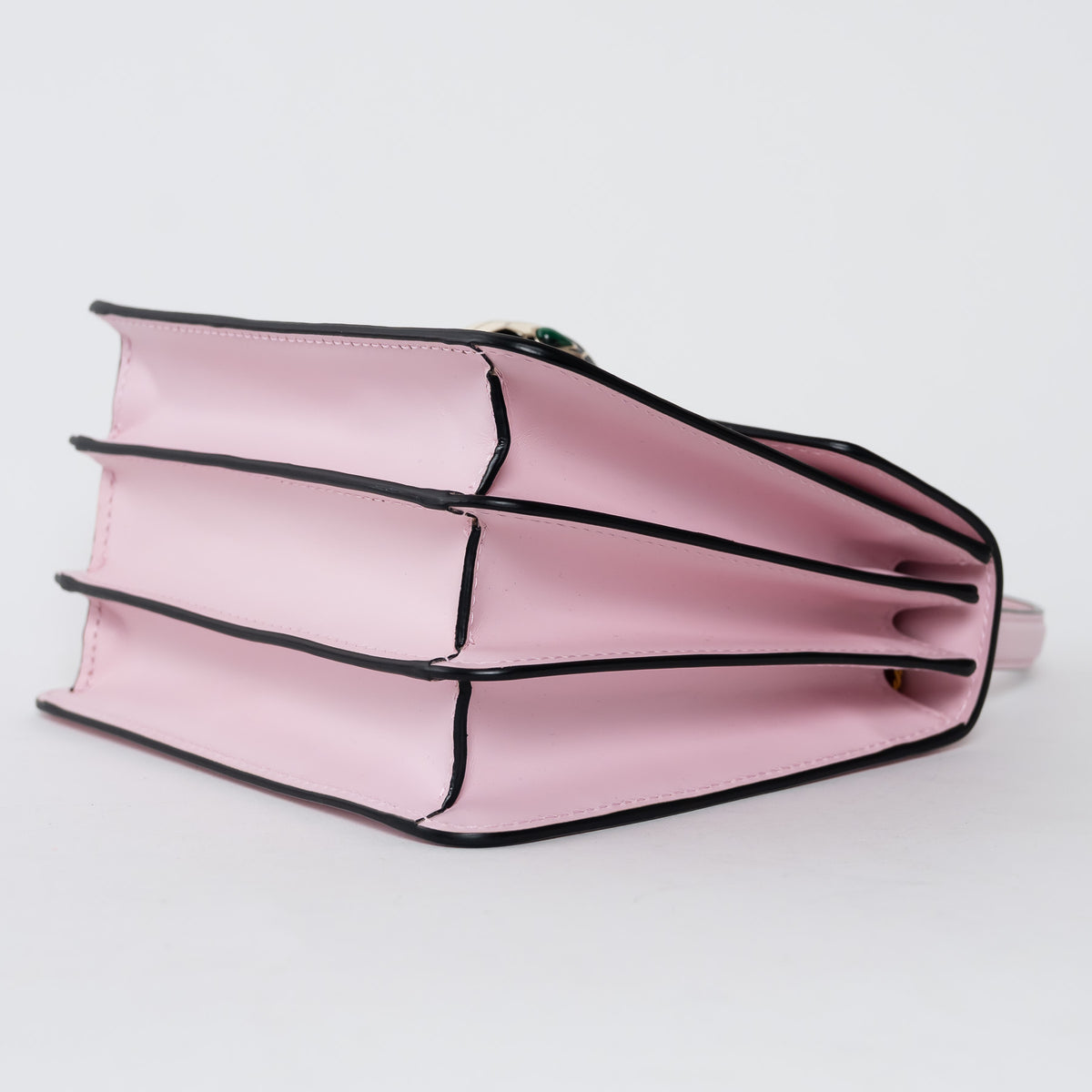 Bvlgari Blush Pink Calf Leather Small Serpenti Forever Top Handle Handbag