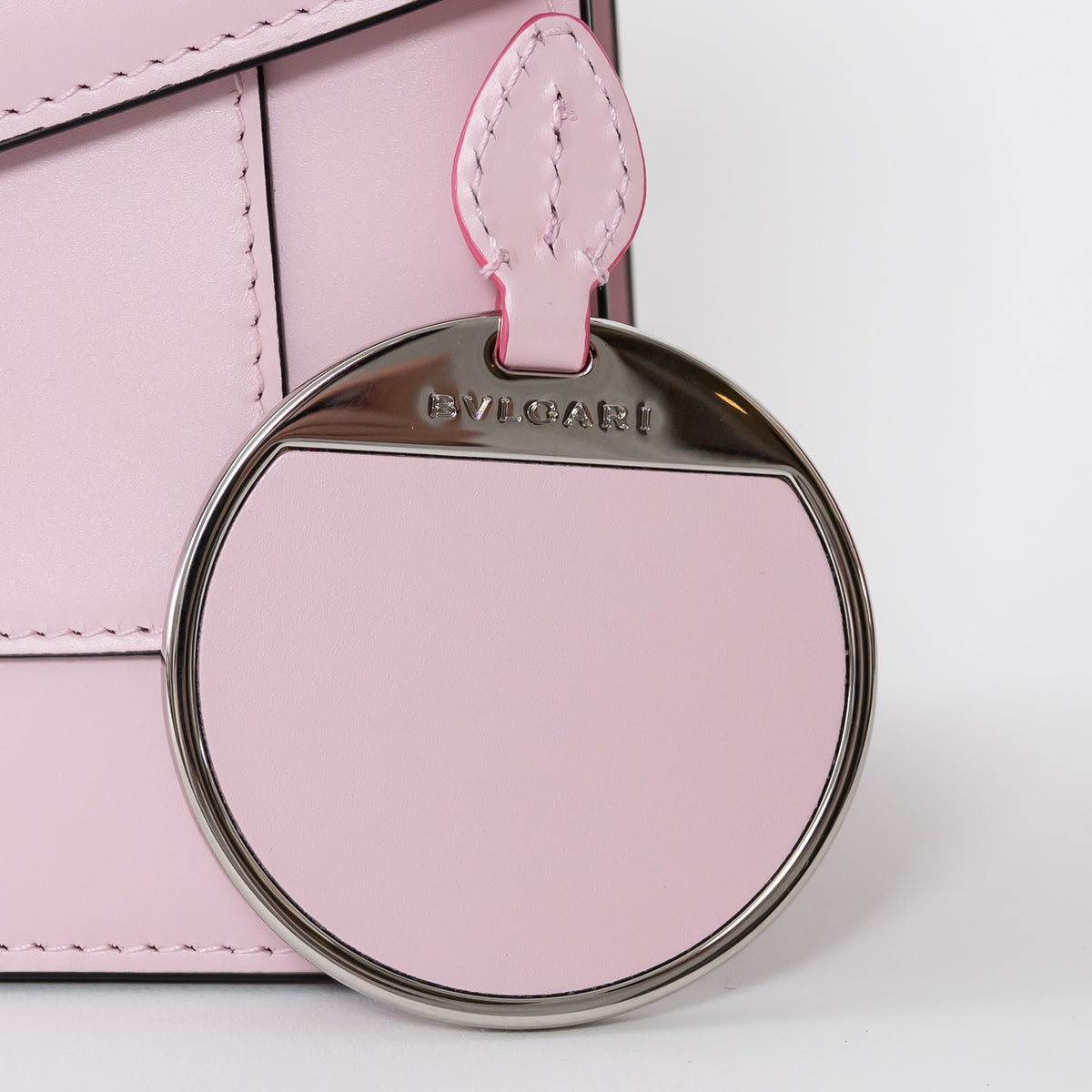 Bvlgari Blush Pink Calf Leather Small Serpenti Forever Top Handle Handbag