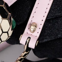 Bvlgari Blush Pink Calf Leather Small Serpenti Forever Top Handle Handbag