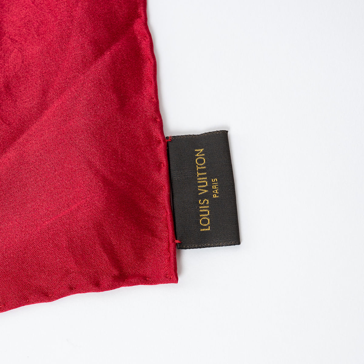 Louis Vuitton Red Monogram Silk Scarf