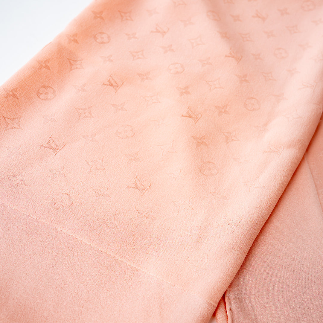 Louis Vuitton Blush Pink Monogram Silk Scarf