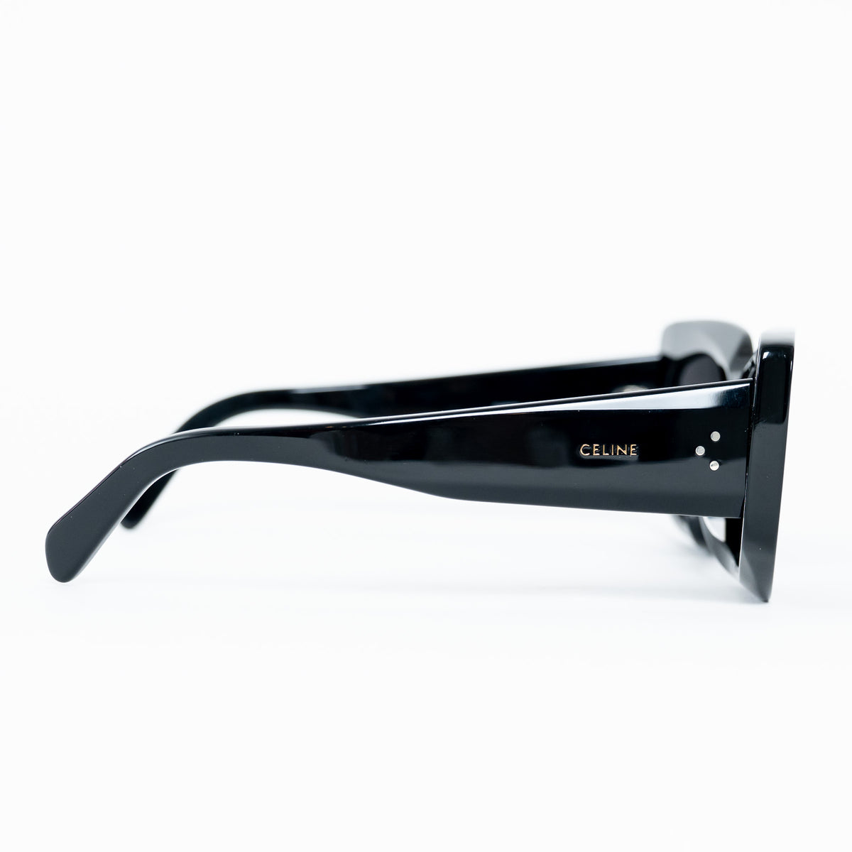 Celine Black Bold Frame Sunglasses with Tinted Lenses