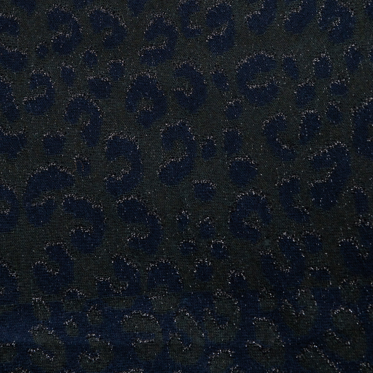 Louis Vuitton Navy/Green Cashmere Silk Blend Animal Print Scarf with Logo Detail