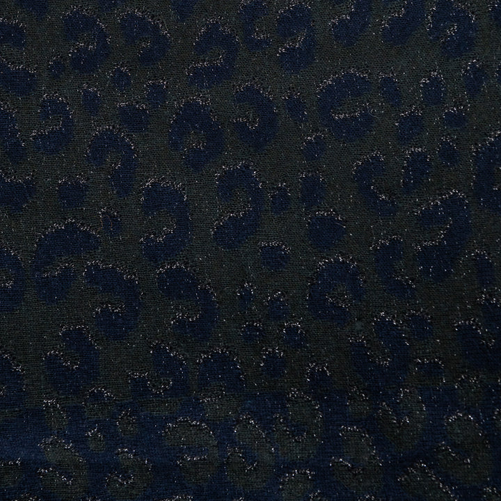 Louis Vuitton Navy/Green Cashmere Silk Blend Animal Print Scarf with Logo Detail