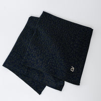 Louis Vuitton Navy/Green Cashmere Silk Blend Animal Print Scarf with Logo Detail