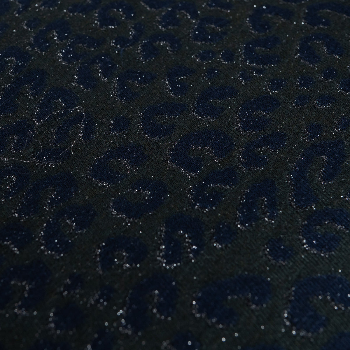 Louis Vuitton Navy/Green Cashmere Silk Blend Animal Print Scarf with Logo Detail