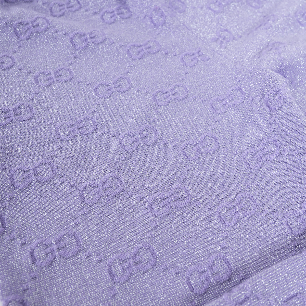 Gucci Purple/Metallic Wool Monogram Print Casual Pants Size S