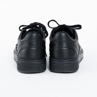 Pre-Loved Chanel™ Black Calfskin Leather Low Top Sneakers Size 35.5