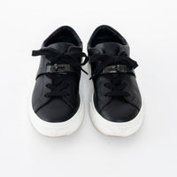 Hermes Black Calfskin Leather Day Sneakers Size 35