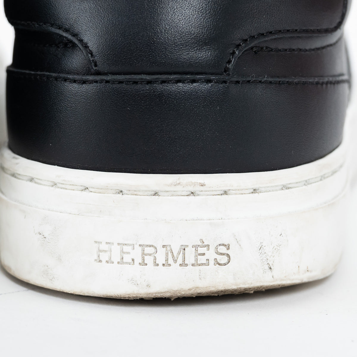 Hermes Black Calfskin Leather Day Sneakers Size 35