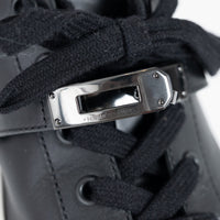 Hermes Black Calfskin Leather Day Sneakers Size 35