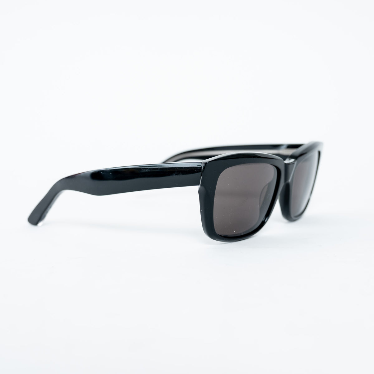 Balenciaga Black Rectangular Frame Sunglasses with Logo Detail