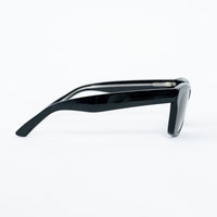 Balenciaga Black Rectangular Frame Sunglasses with Logo Detail
