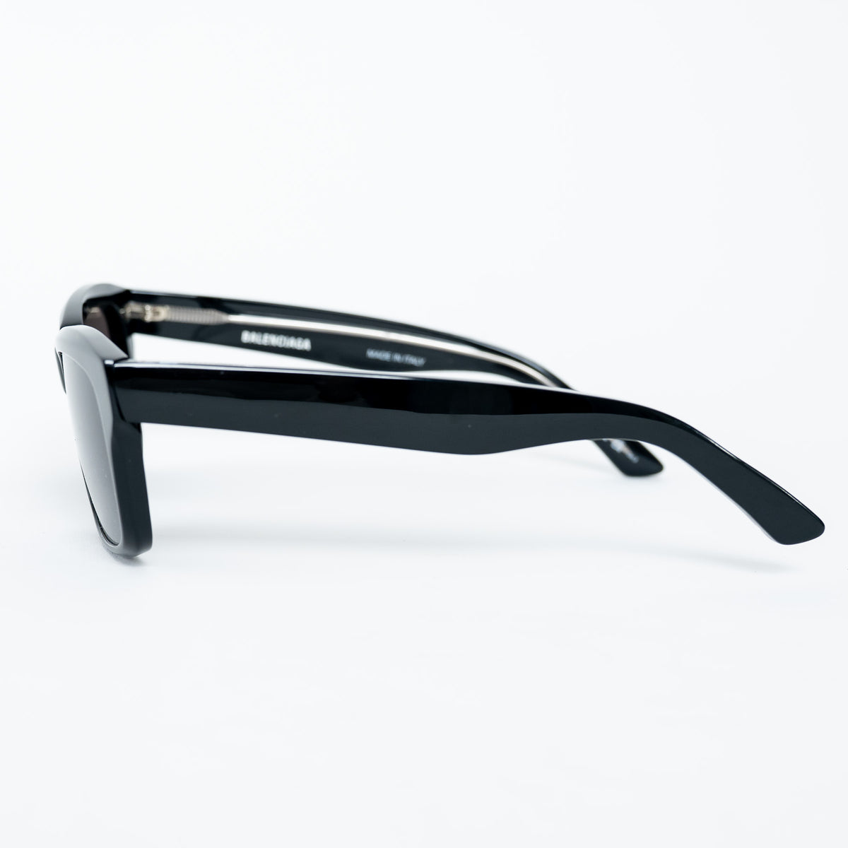 Balenciaga Black Rectangular Frame Sunglasses with Logo Detail
