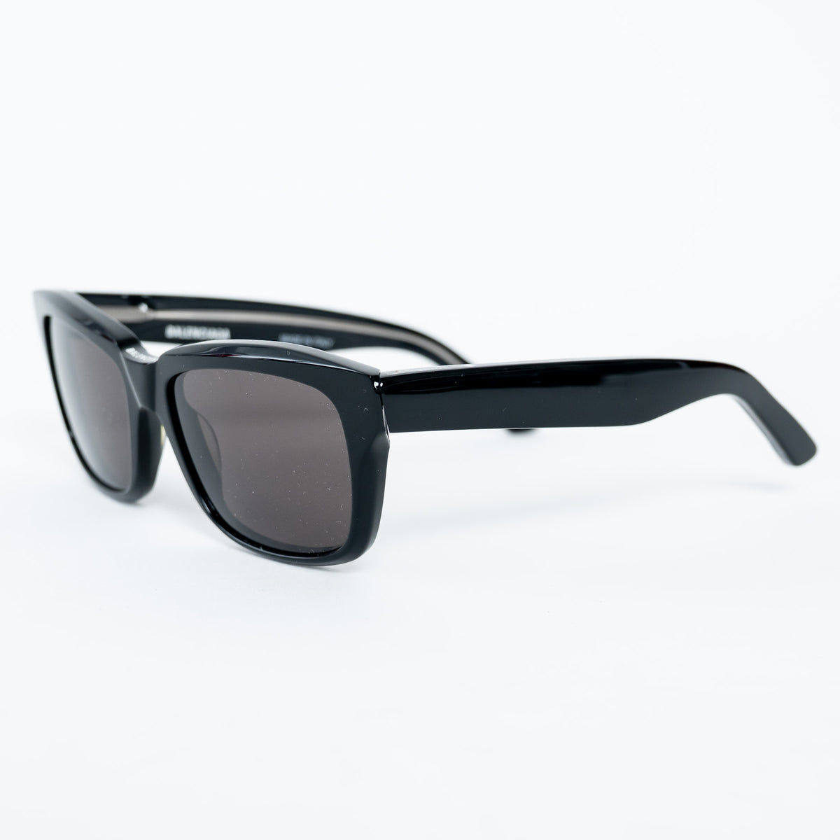Balenciaga Black Rectangular Frame Sunglasses with Logo Detail
