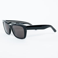 Balenciaga Black Rectangular Frame Sunglasses with Logo Detail