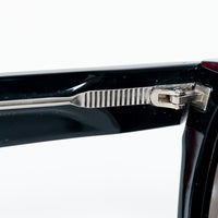 Balenciaga Black Rectangular Frame Sunglasses with Logo Detail