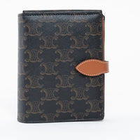 Celine Triomphe Monogram Canvas and Tan Calfskin Leather Travel Kit