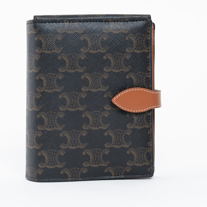 Celine Triomphe Monogram Canvas and Tan Calfskin Leather Travel Kit